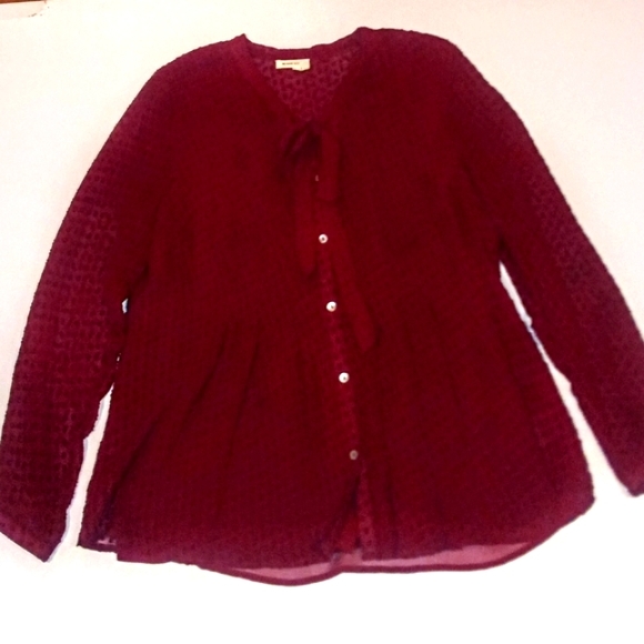 Meadow Rue for Anthropology Sheer Dot Top-MEDIUM - Picture 1 of 7